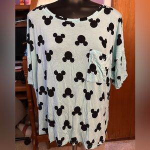 Disney blue and black pajama short set
